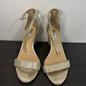 INC Gold Block Heels